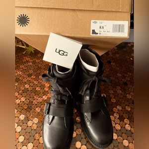 UGG leather combat style boot
